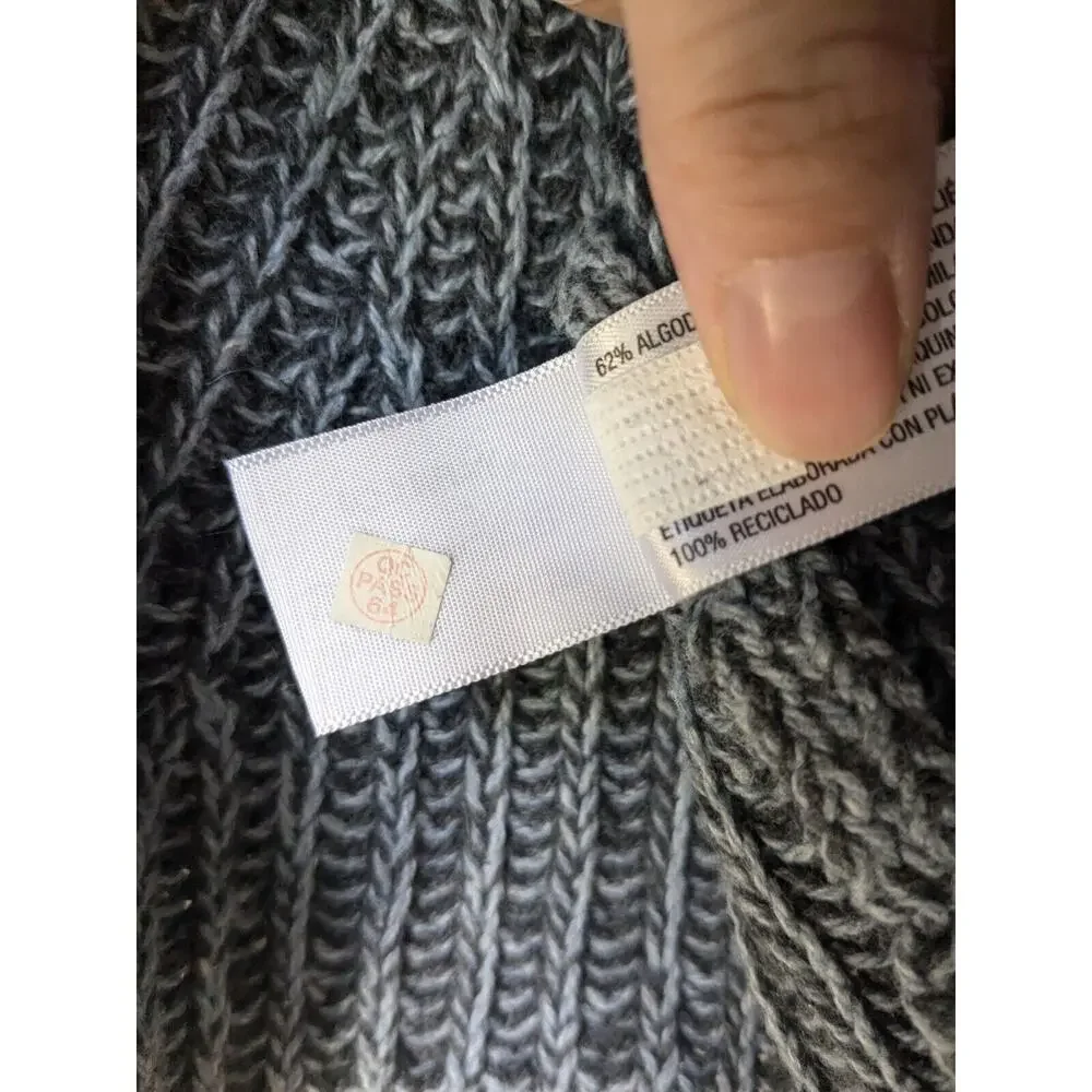 Universal Thread Sweater Dark Gray V Neck Puff Sleeve Knit Winter Size XS NWOT